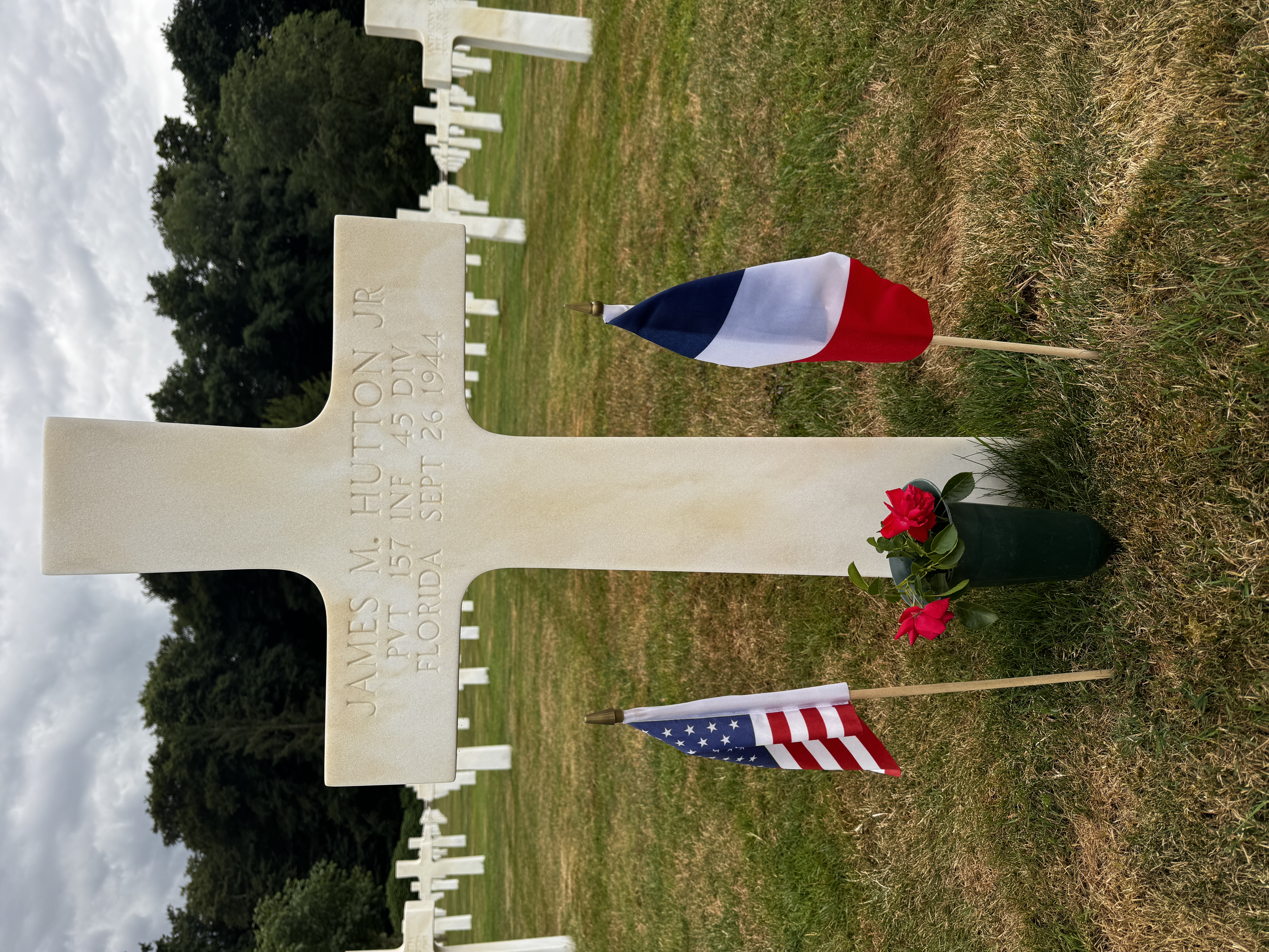 James Mercer Hutton's Headstone at Epinal Cemetery