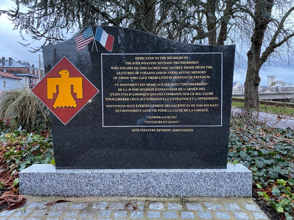 Oklahoma National Guard Memorial on the banks of the Moselle River in France
